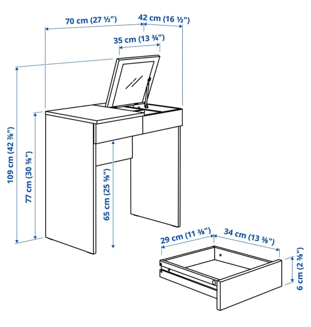 BRIMNES dressing table - photo 4