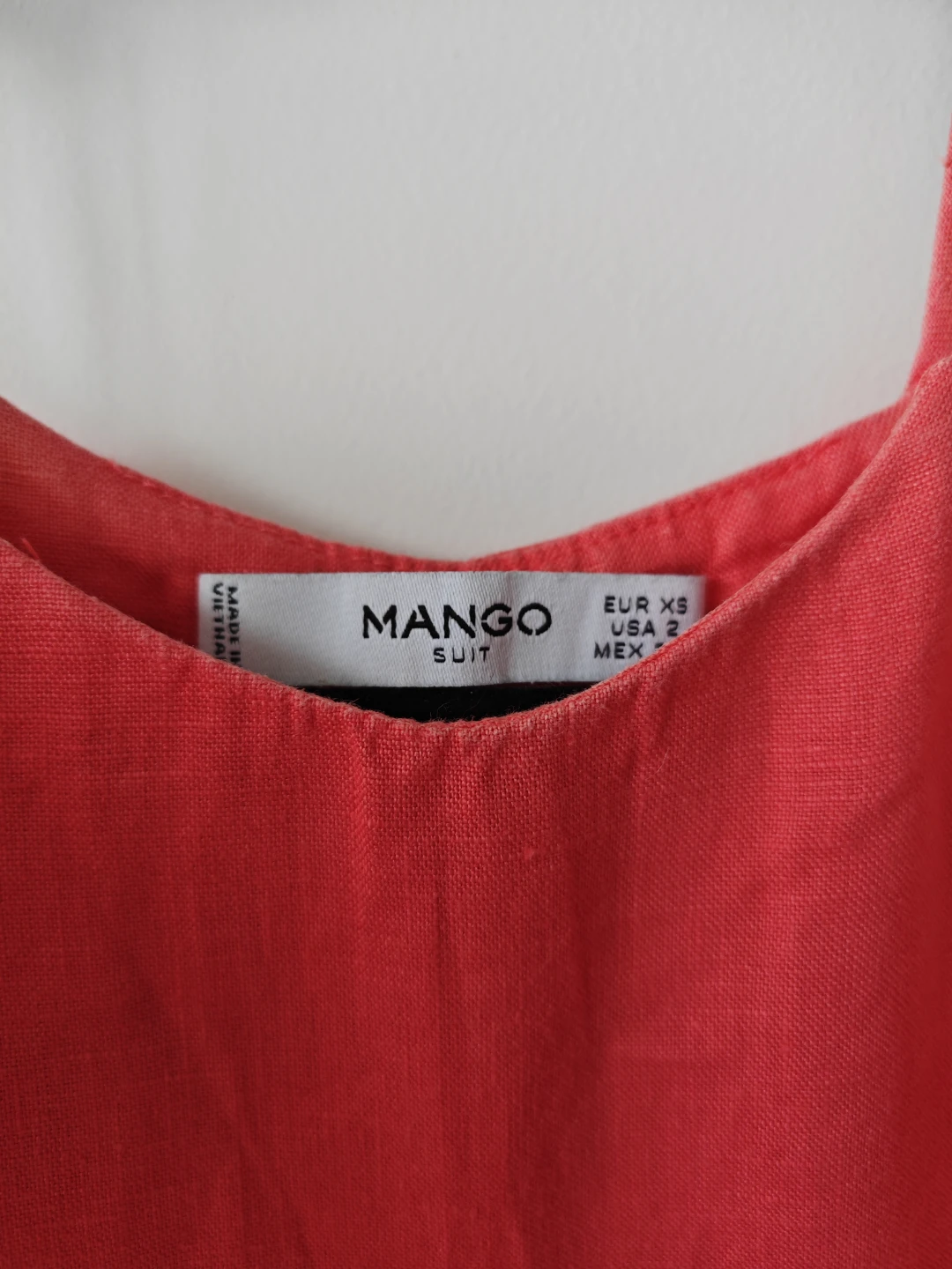 Coral Linen Dress XS - photo 2