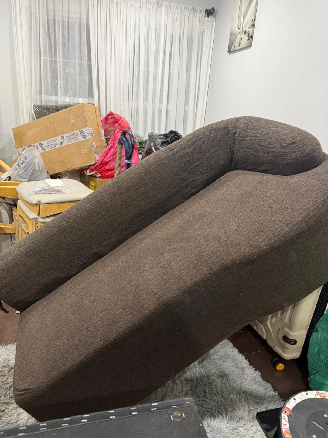 Brown Fabric Sofa