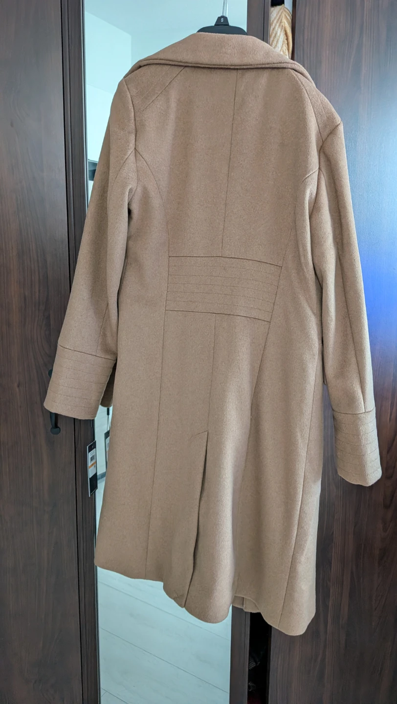 Karl Lagerfeld Women's Wool Blend Coat - Tan, Size S/P - photo 3