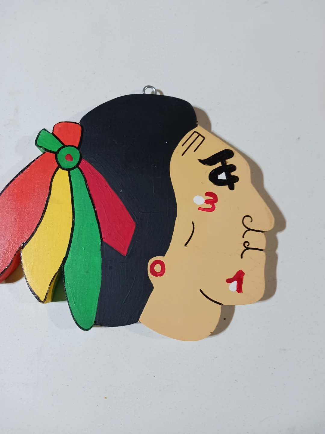 Wooden Native American Chief Wall Hanging