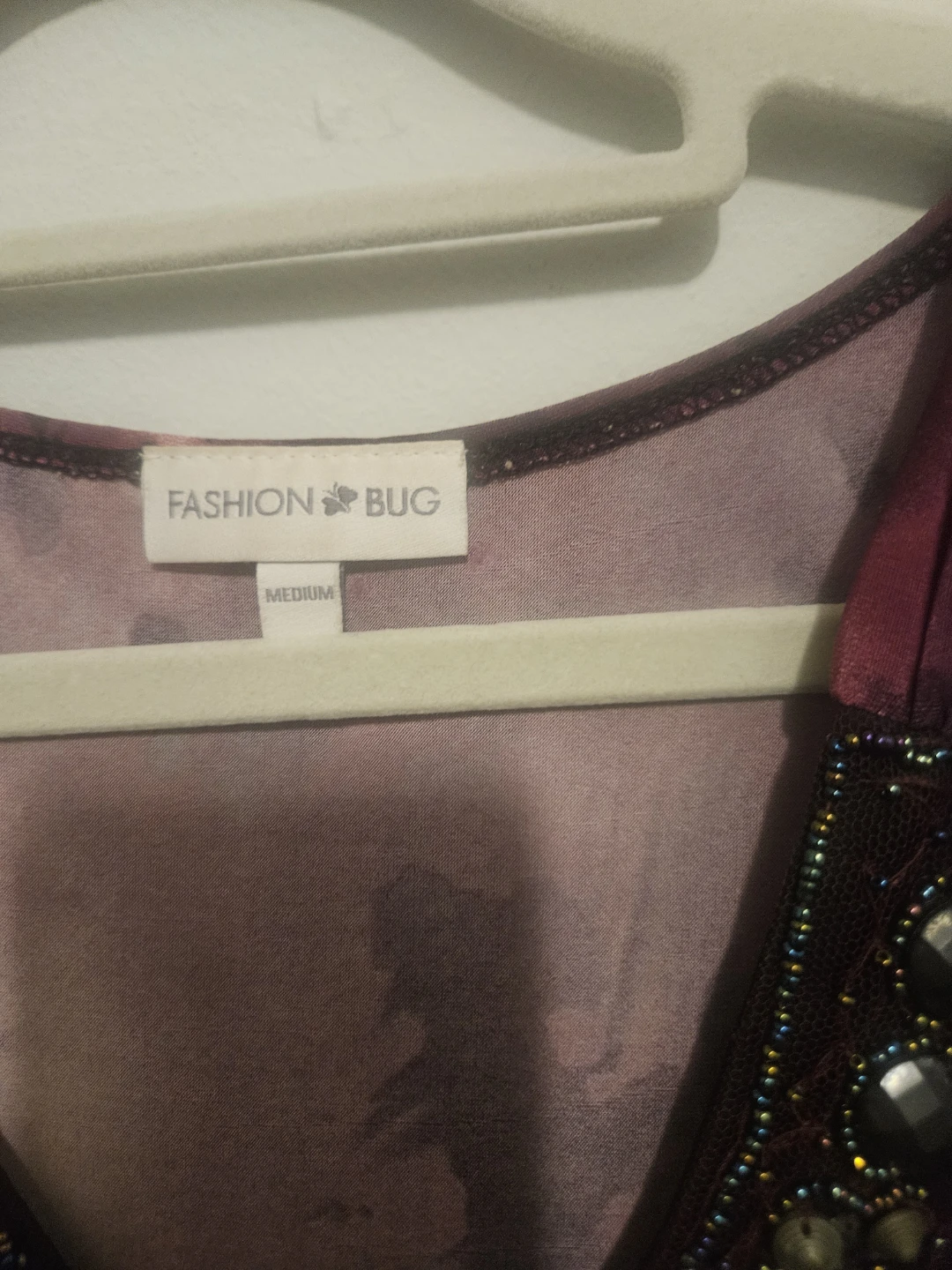 Fashion Bug Embellished V-Neck Tunic Top - Medium - photo 3