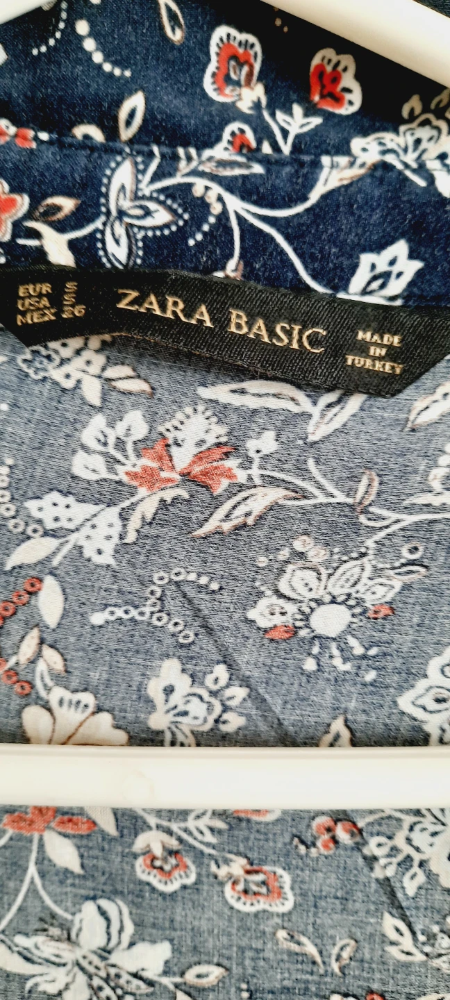 ZARA BASIC Floral Print Button-Up Shirt - photo 2