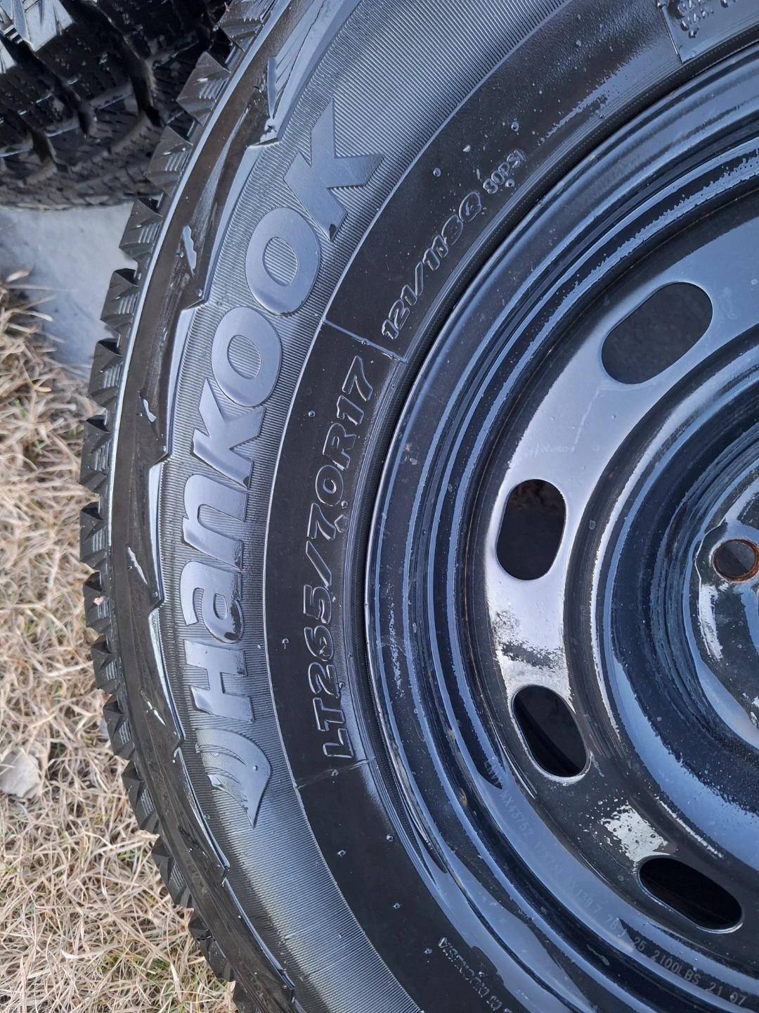 Hankook LT265/70R17 Winter Tires on Steel Rims - Set of 4 - photo 3