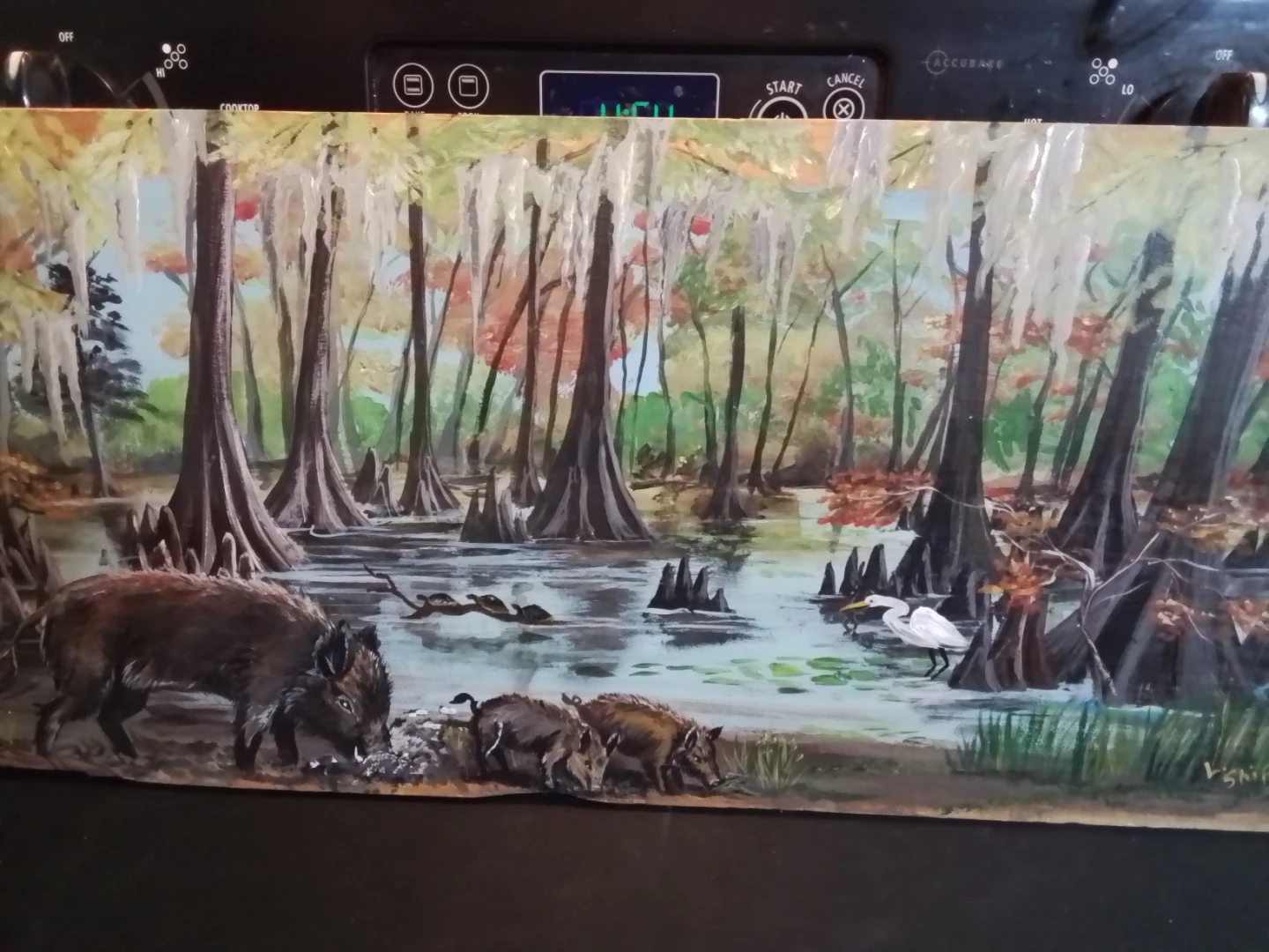 Original Swamp Landscape Painting by L. Shipman - photo 2
