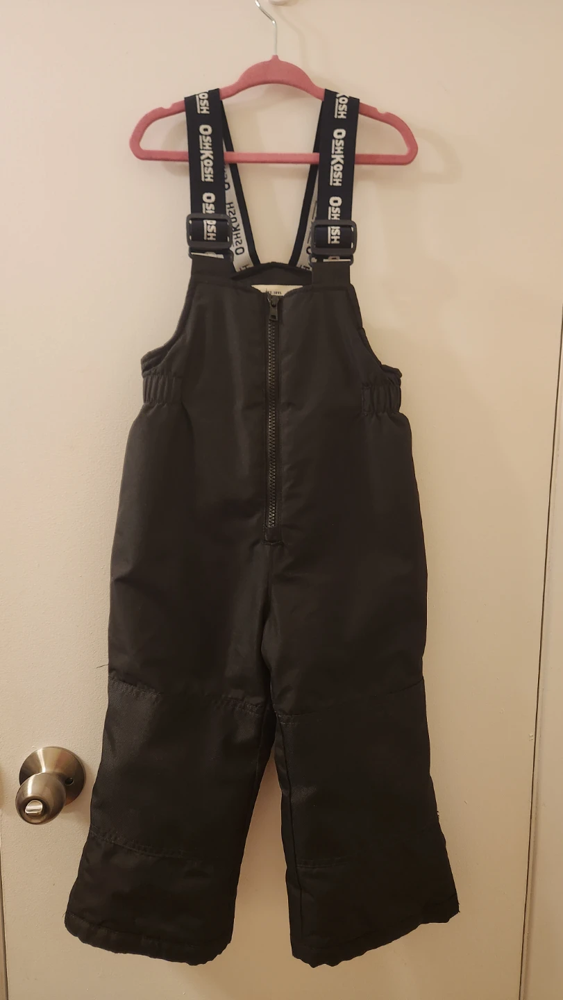 OshKosh B'gosh Black Snow Bib Overalls - 3T