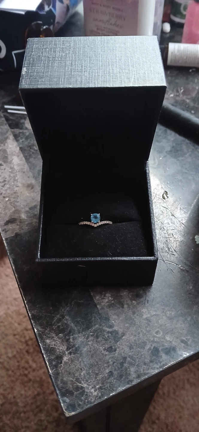 Blue Stone Ring with Accent Stones - photo 5