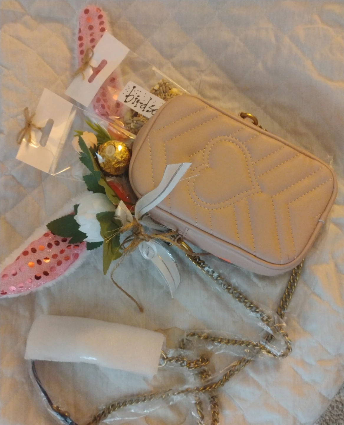 Handbag with Cute Easter Spring Goodies + FruFru Decor - photo 2