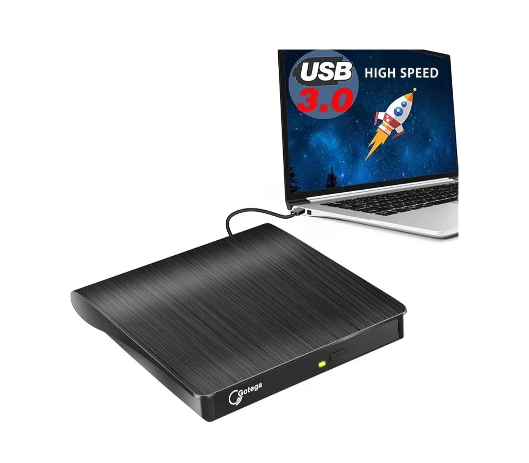 External DVD Drive USB 3.0 CD/DVD Burner Player for PC / Mac