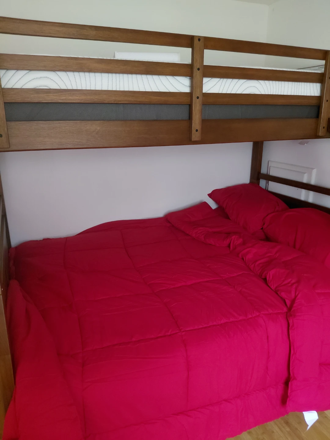 Bunk bed- twin over full with both mattresses included.