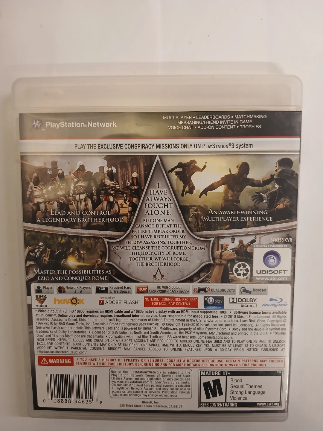 PlayStation 3 Assassin's Creed: Brotherhood Video Game - photo 5