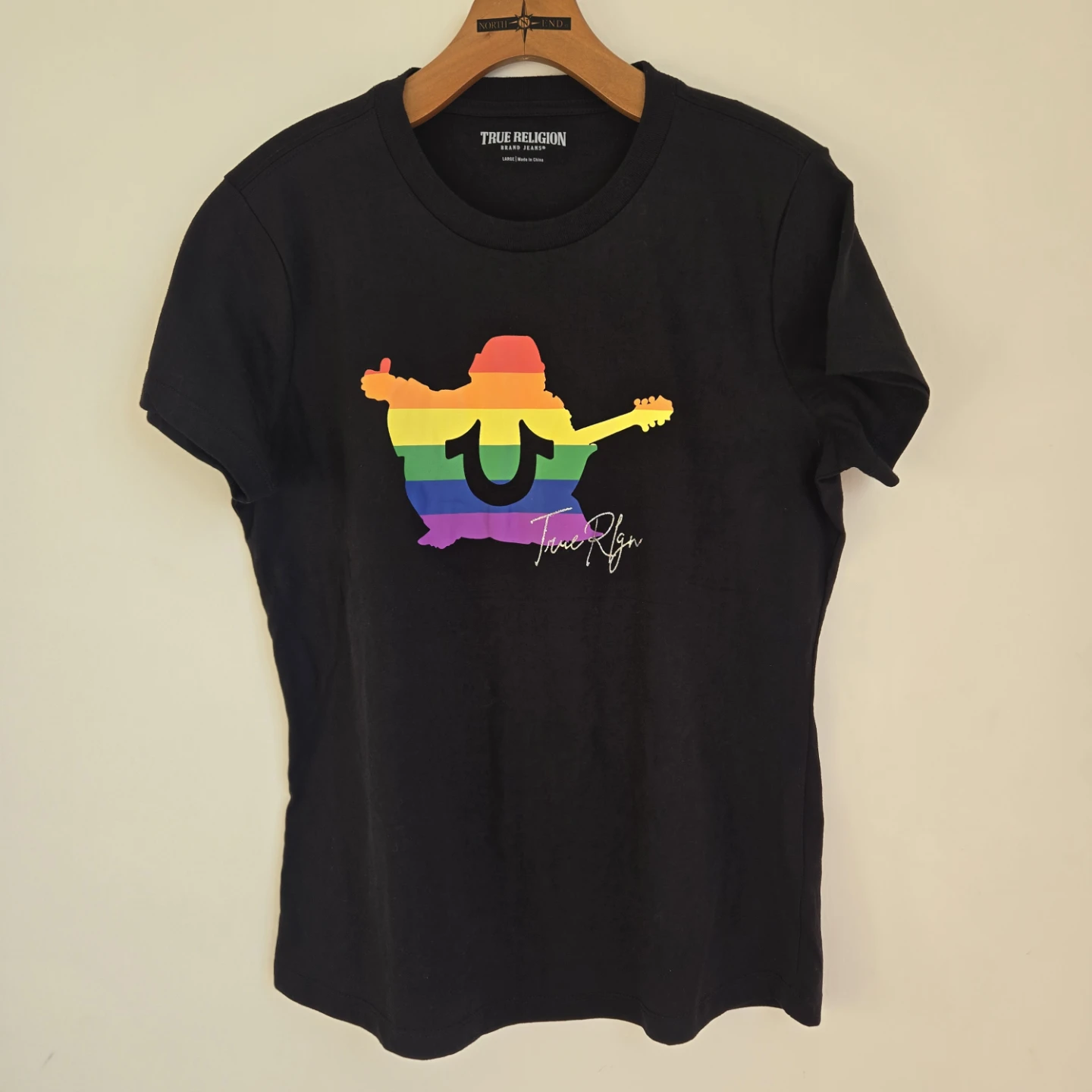 True Religion Black Rainbow Graphic T-Shirt