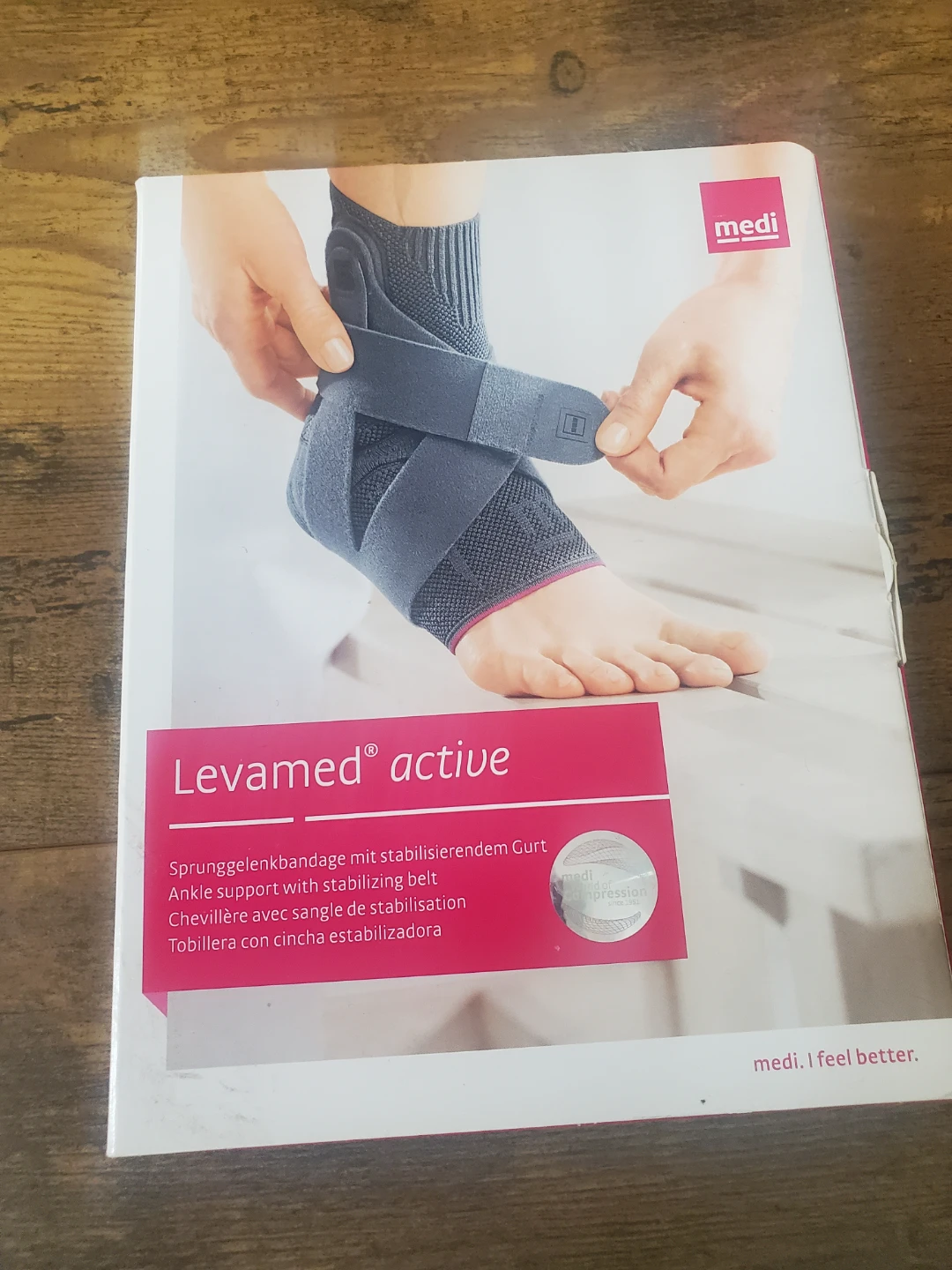 Right, Medi Levamed active Ankle Support - Size IV - Silver