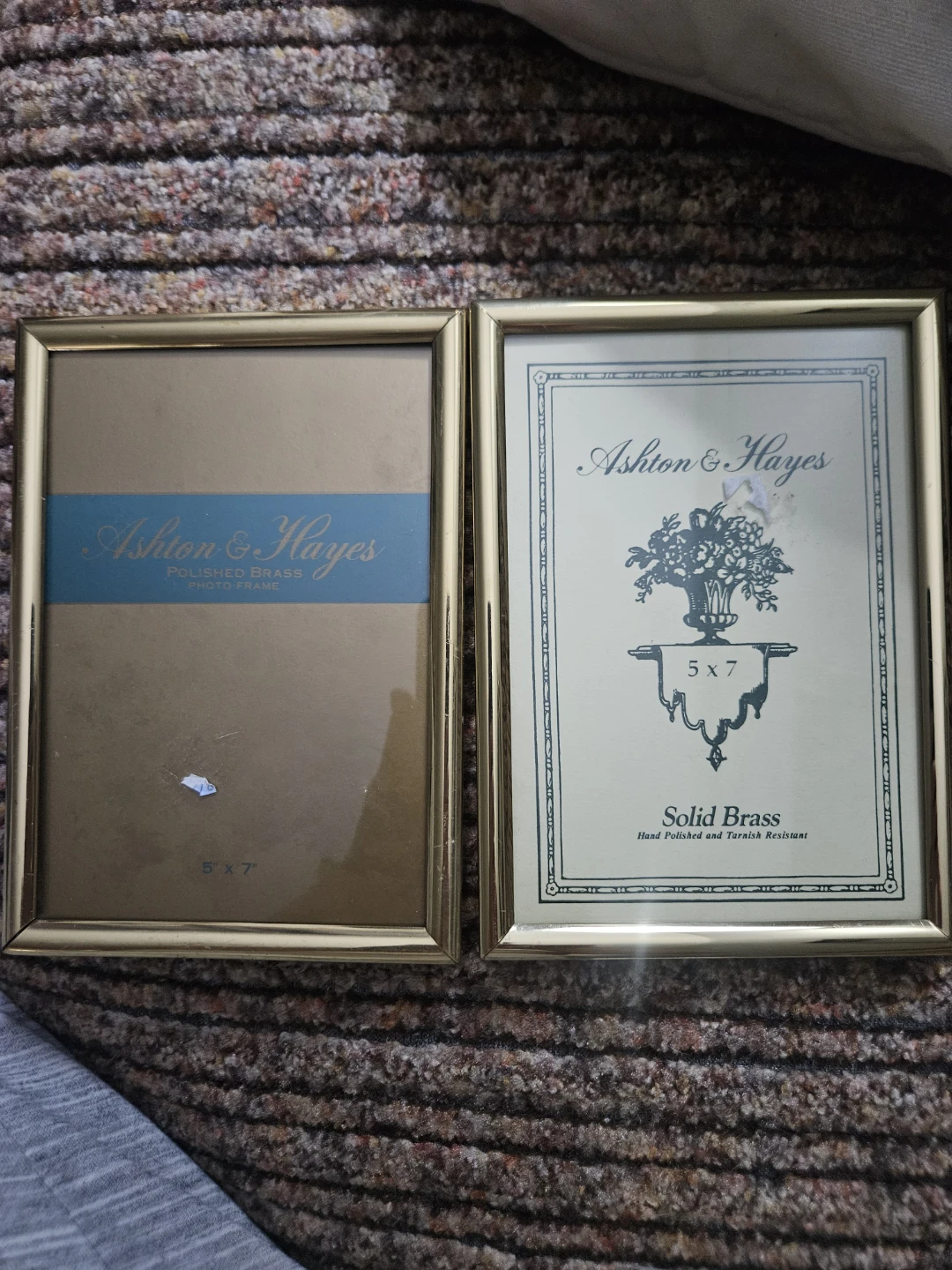 Ashton & Hayes Solid Brass Photo Frames - 5x7 (Set of 2)