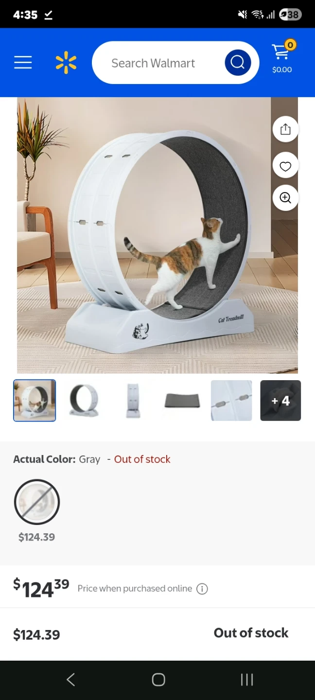 Cat Treadmill Exercise Wheel - photo 2