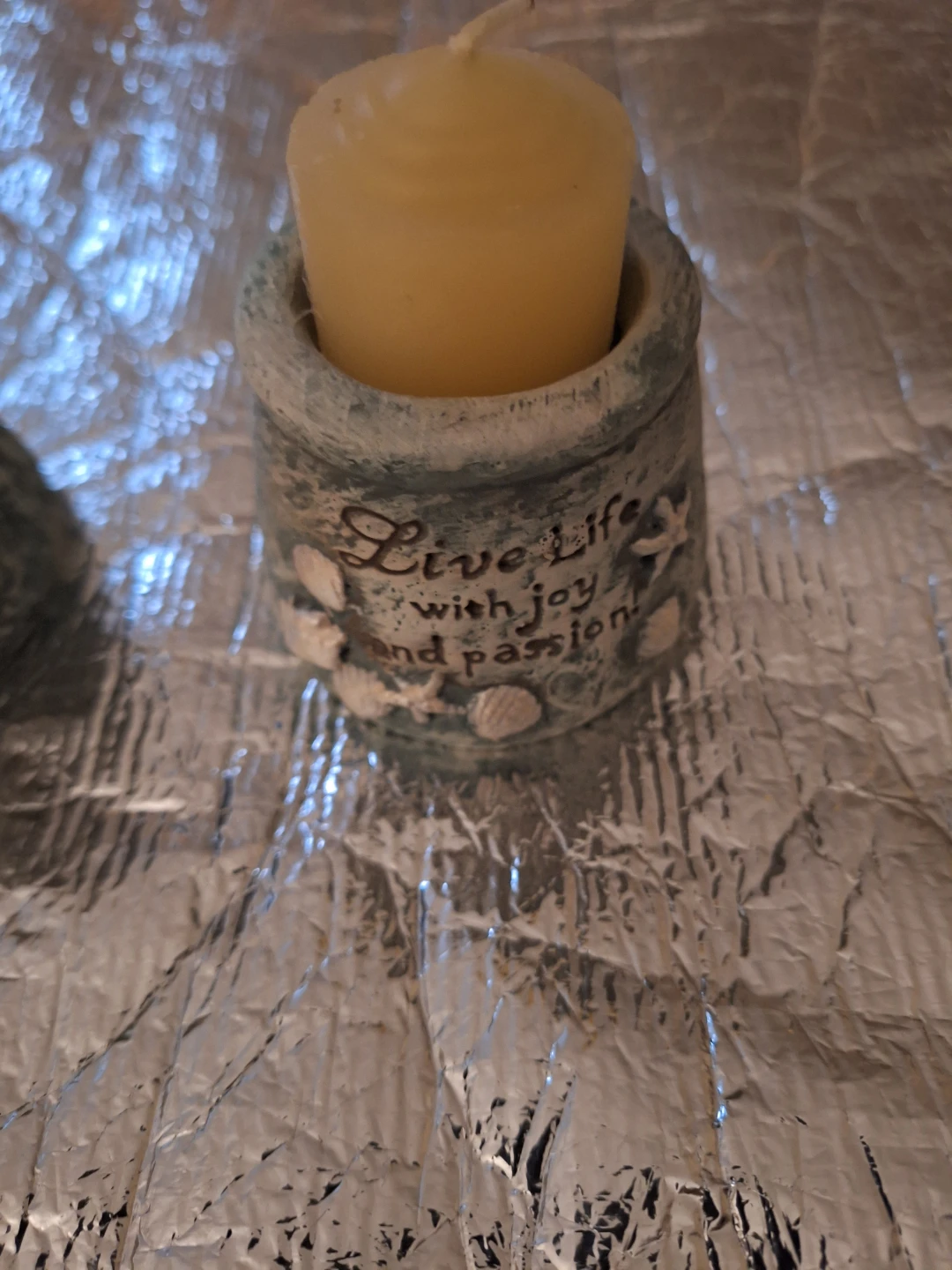 Set of 2 Decorative Candle Holders with Inspirational Sayings - photo 2
