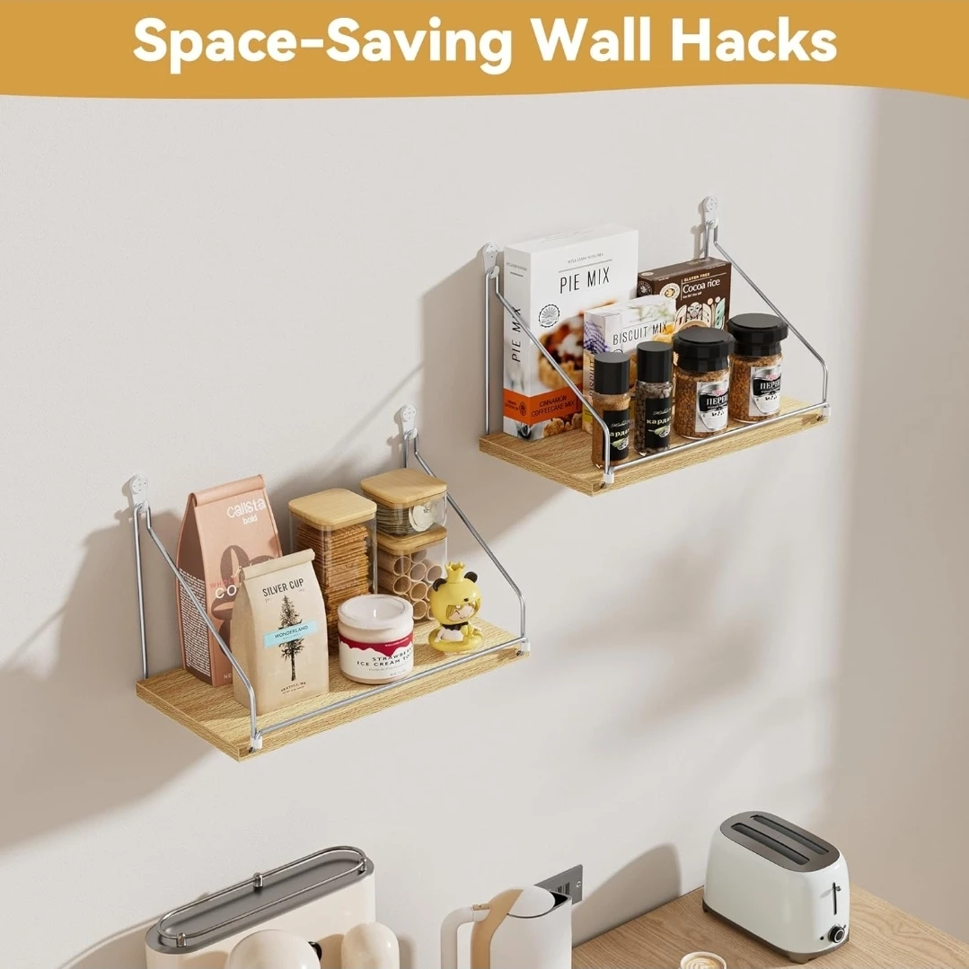 Floating Shelf with Hooks - photo 4