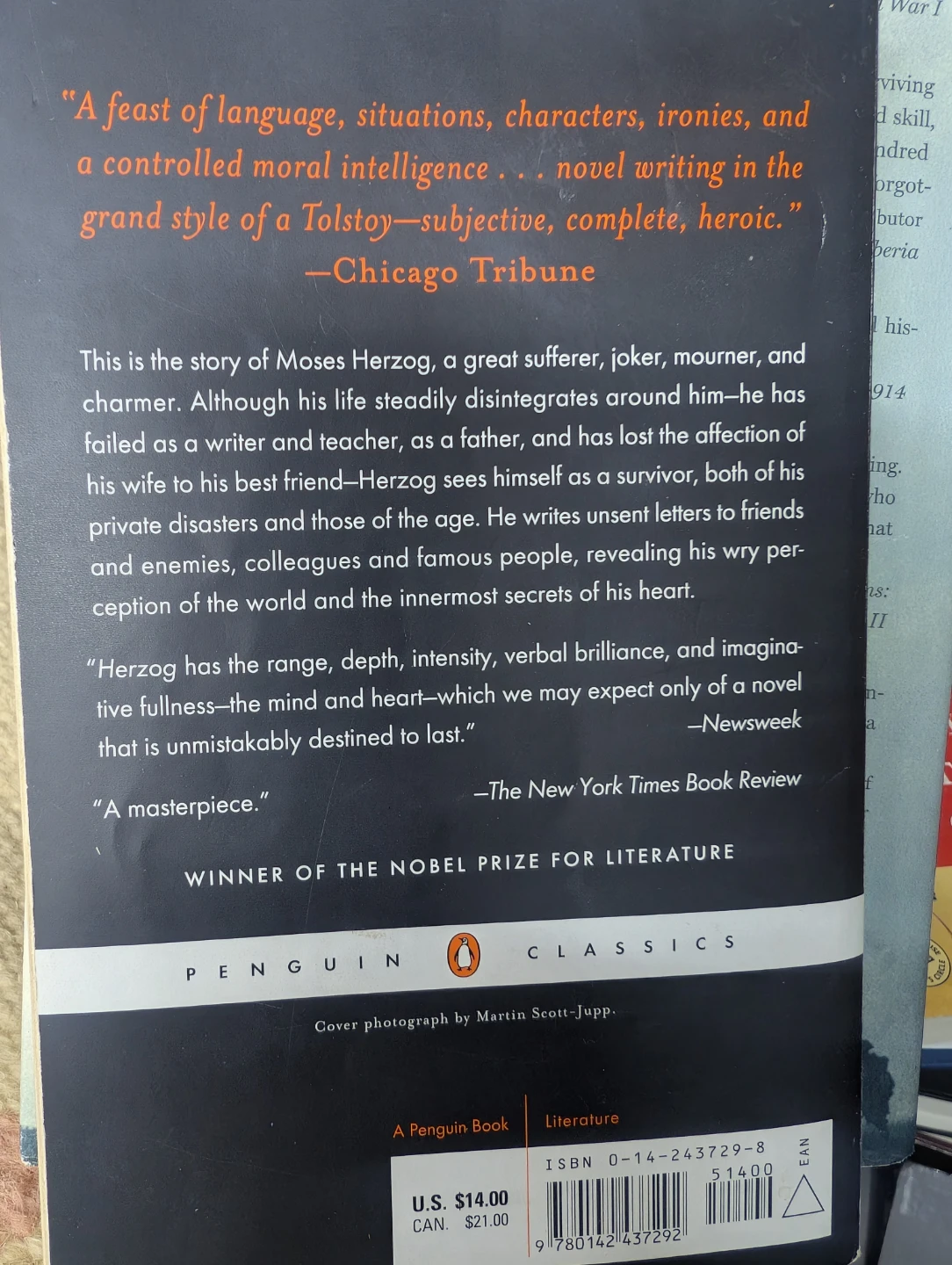 Herzog by Saul Bellow - Penguin Classics Paperback - photo 2