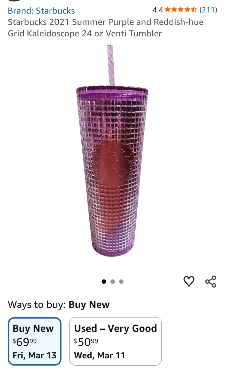 Starbucks 24 oz 710ml Beverage Cup with Straw - photo 3