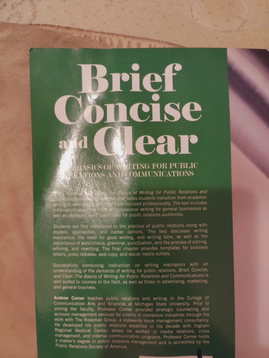 Brief Concise and Clear: Andrew Corner - photo 2
