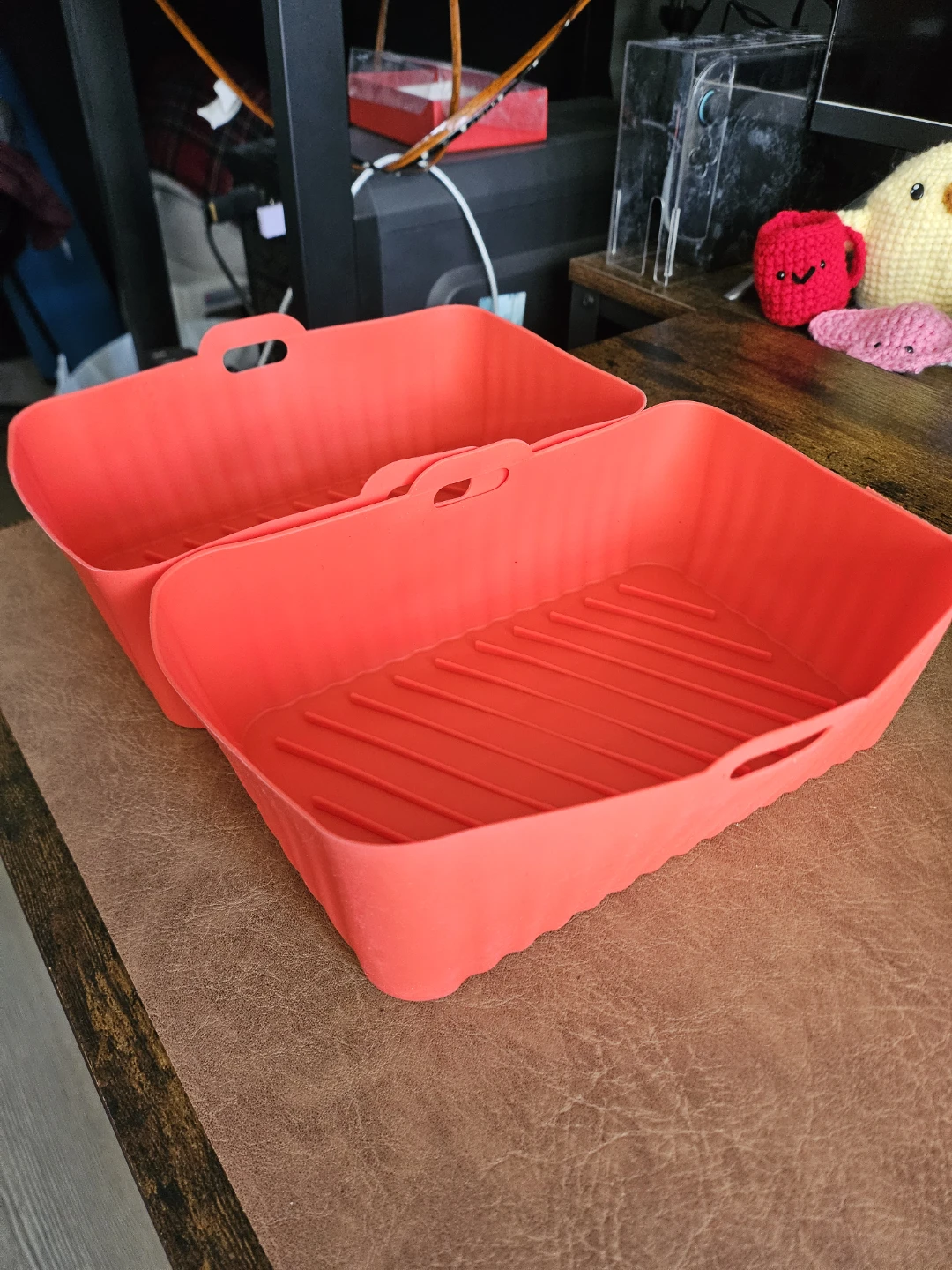 Dollarama silicone air fryer trays (2x)