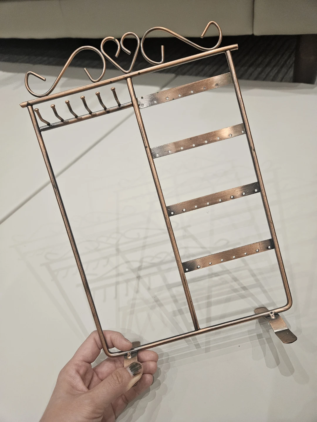 Copper Wire Jewelry Organizer Stand - photo 3