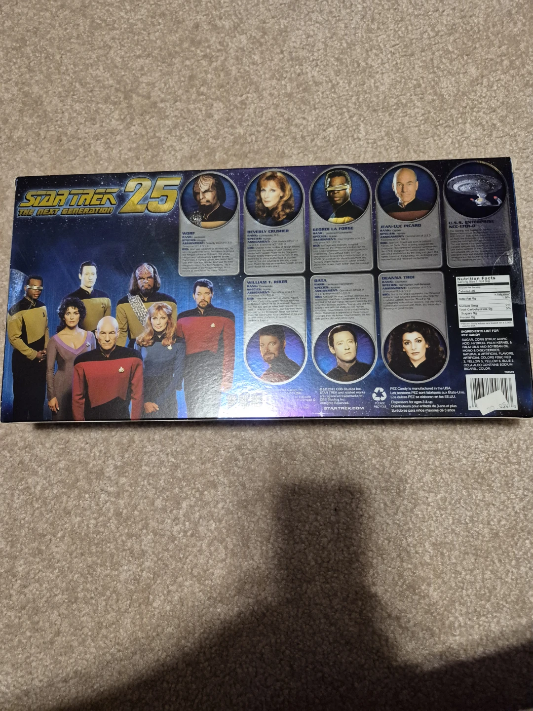 Star Trek TNG 25th Anniversary PEZ Collector Series - photo 2