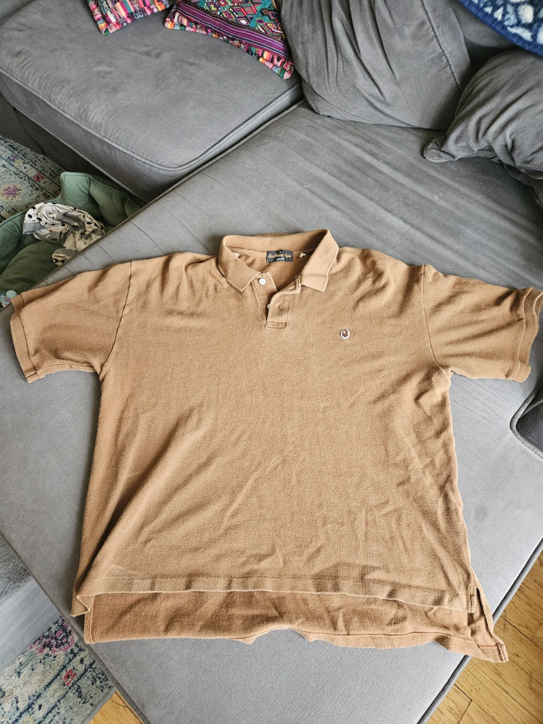 Bathing Ape Casual Polo Shirt - Brown, Size M