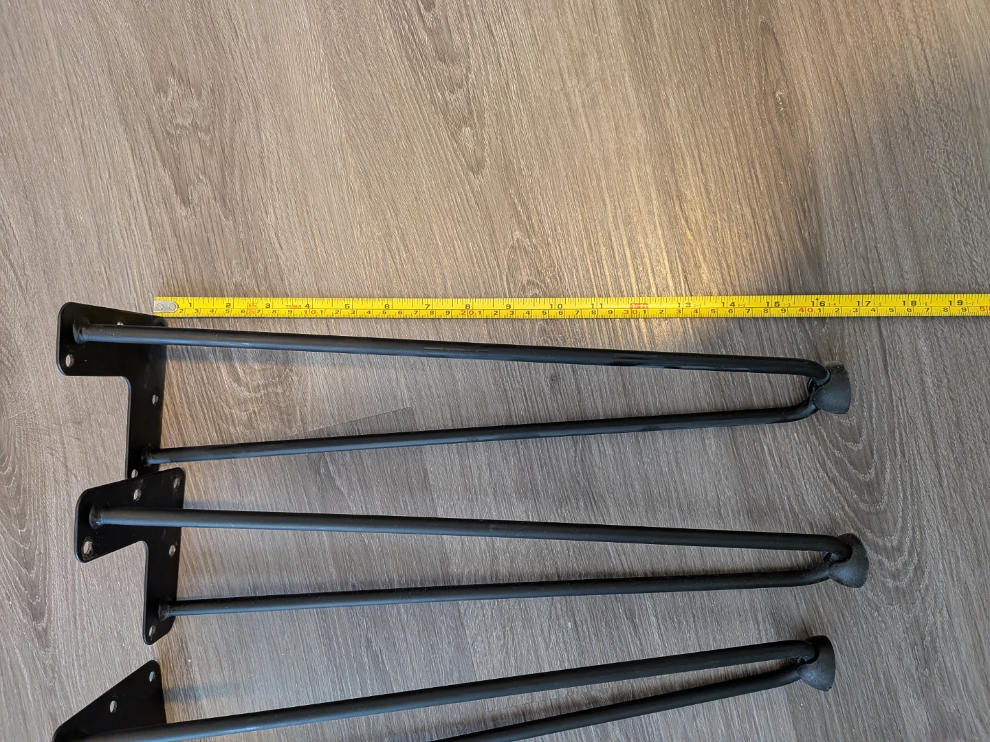 16" Satin Black Hairpin Coffee Table Legs (Set of 4) - photo 5