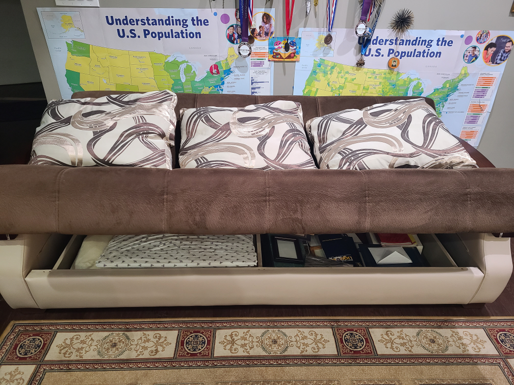 Turkish Brown Tufted sleeper Sofa with 3 Decorative Pillows - photo 2