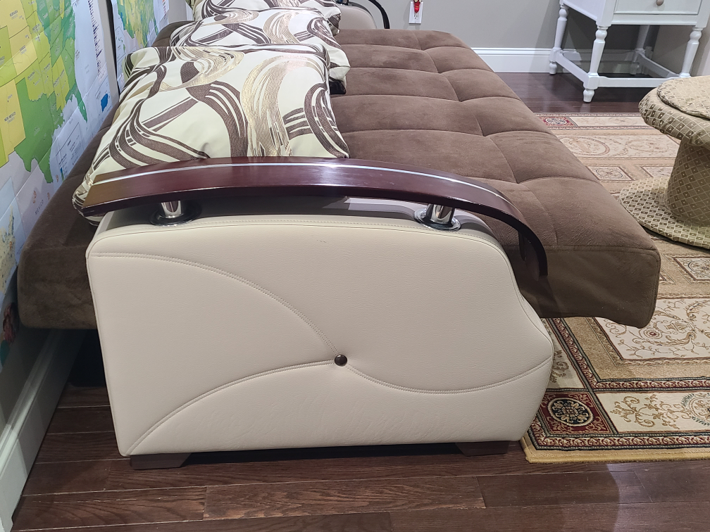 Turkish Brown Tufted sleeper Sofa with 3 Decorative Pillows - photo 4