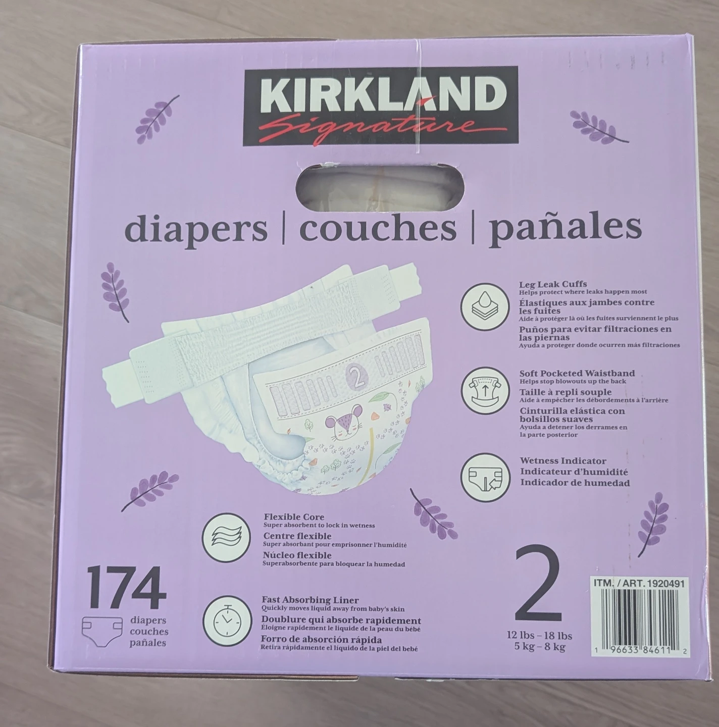Kirkland Signature Size 2 Diapers - 174 Count - photo 3