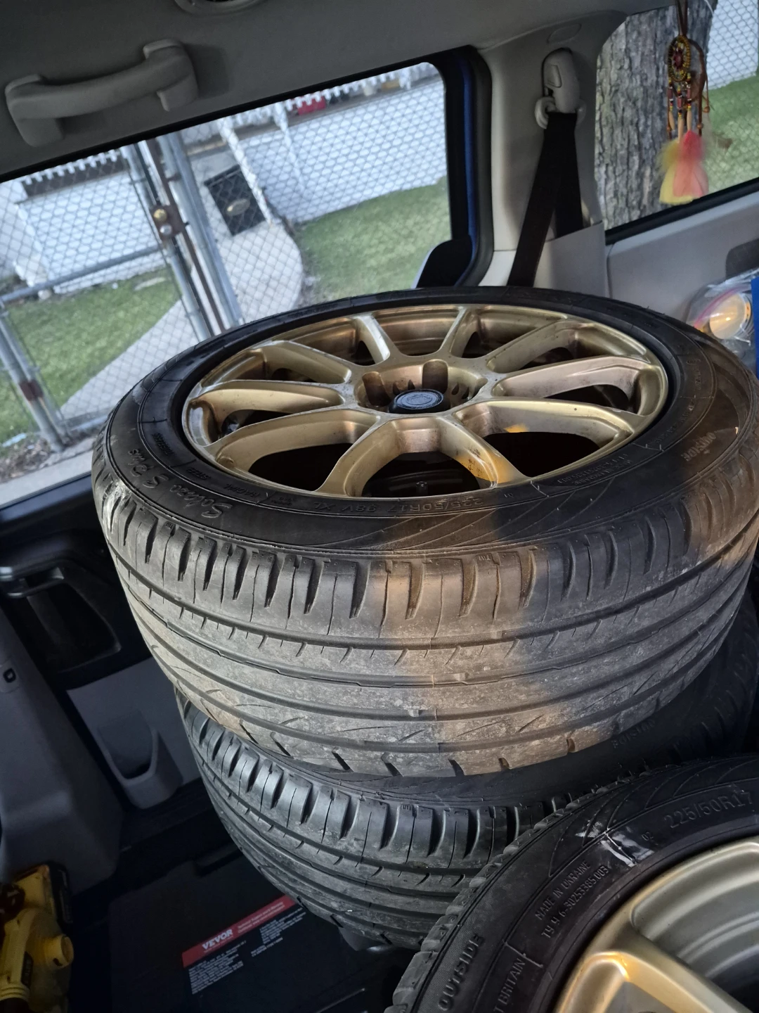 Set of 4 Gold 17" Rims with 225/50R17 Tires - photo 3