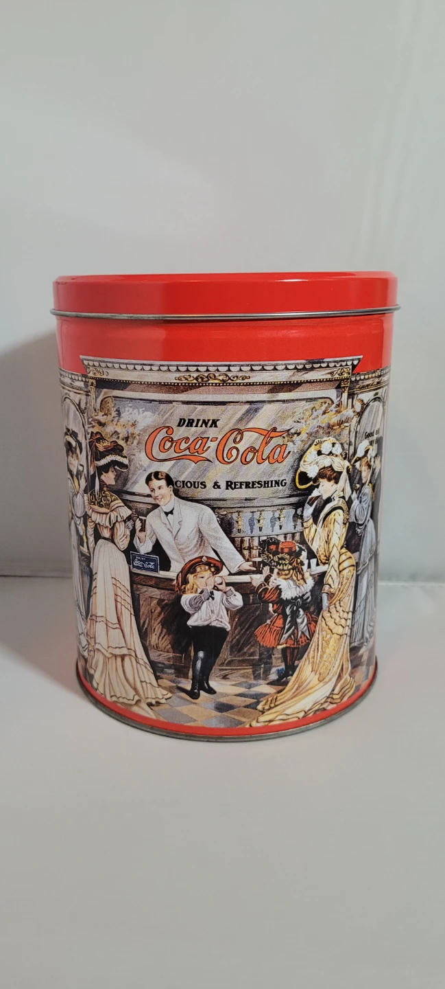 Coca-Cola Tin Vintage Style Collectible Round Container