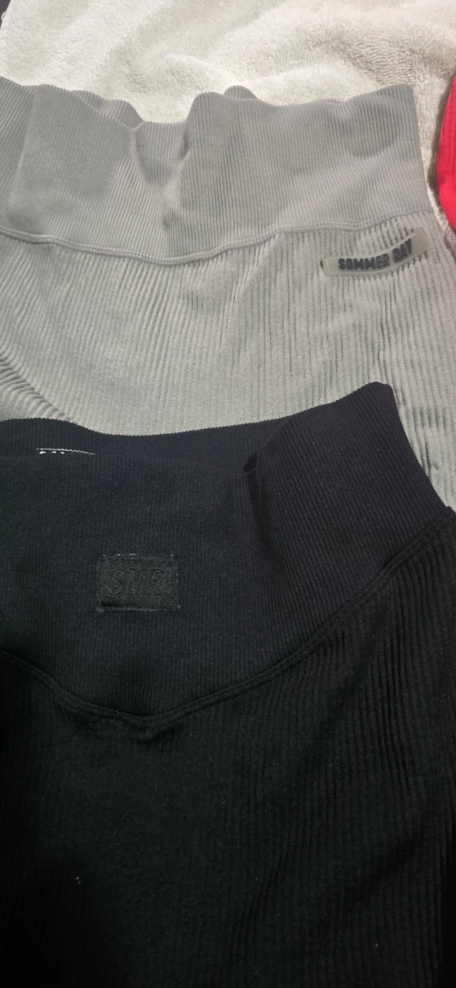 Sommer Ray Ribbed Leggings Bundle (Black, Grey, Red) - photo 5