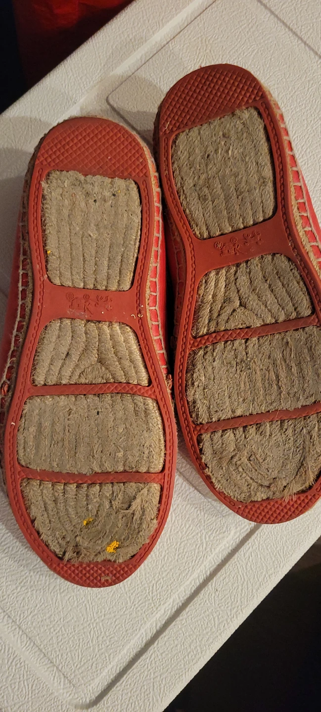 Coach Red Leather Espadrille Flats - photo 2