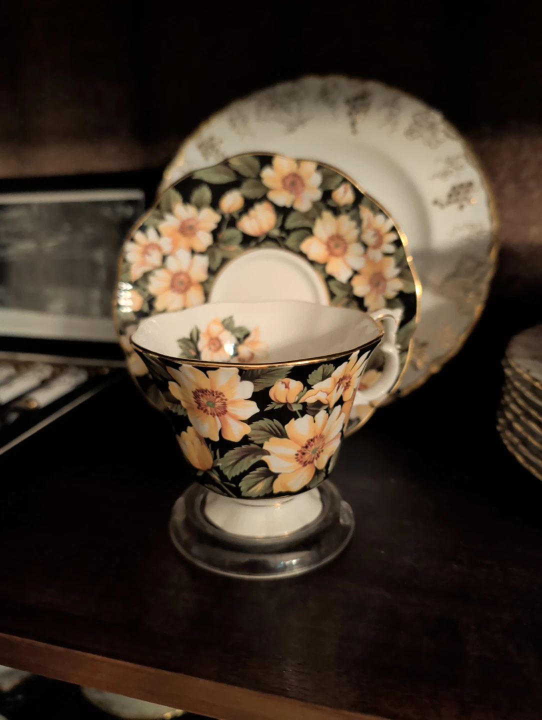 Vintage Floral Teacup and Saucer Set