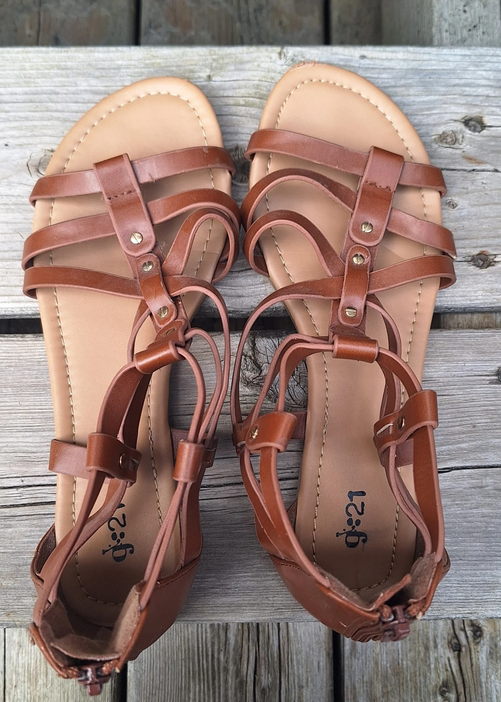 Brown Gladiator Sandals Size 8