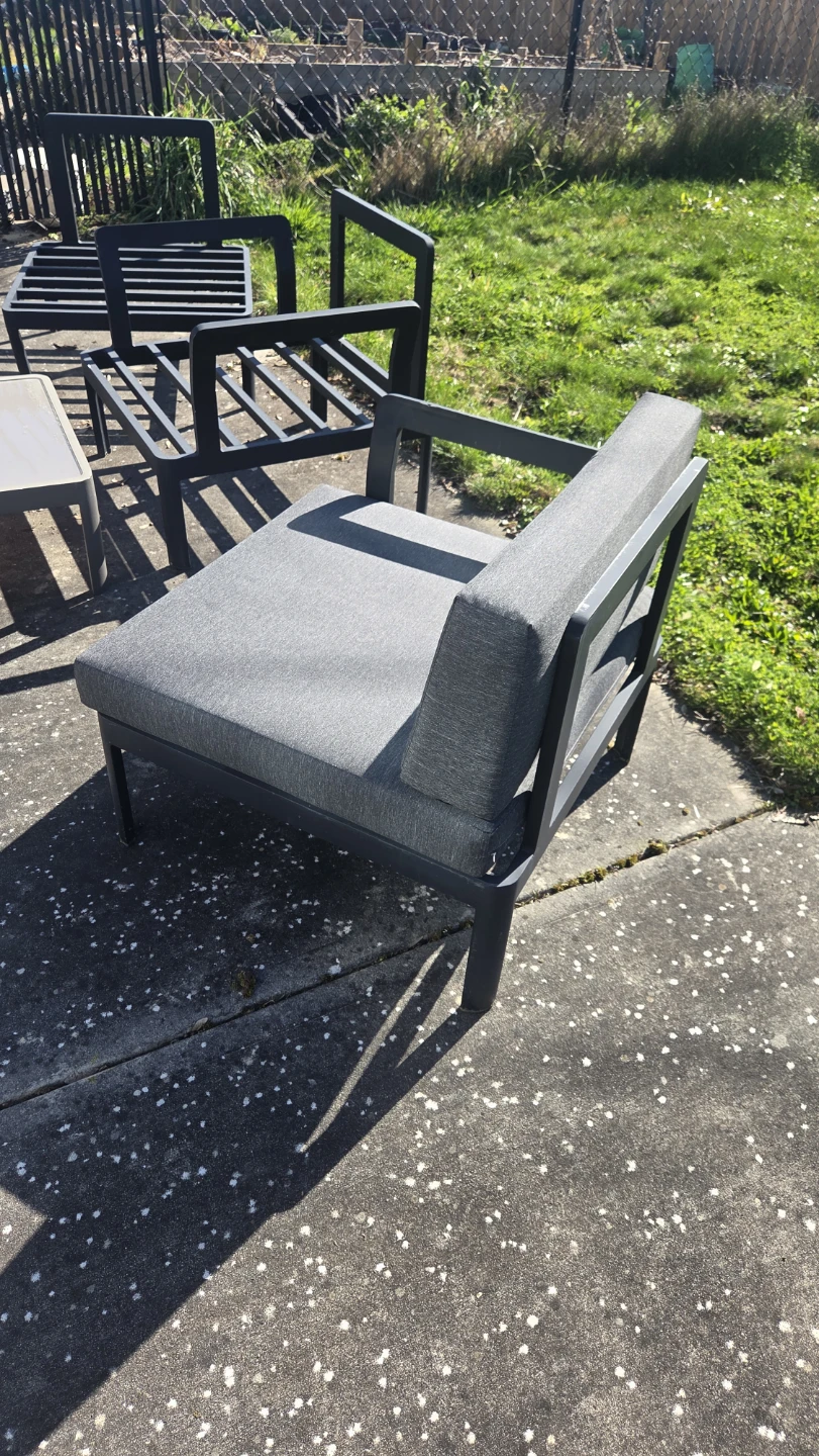 Grey Outdoor Armchair with Cushions - photo 3