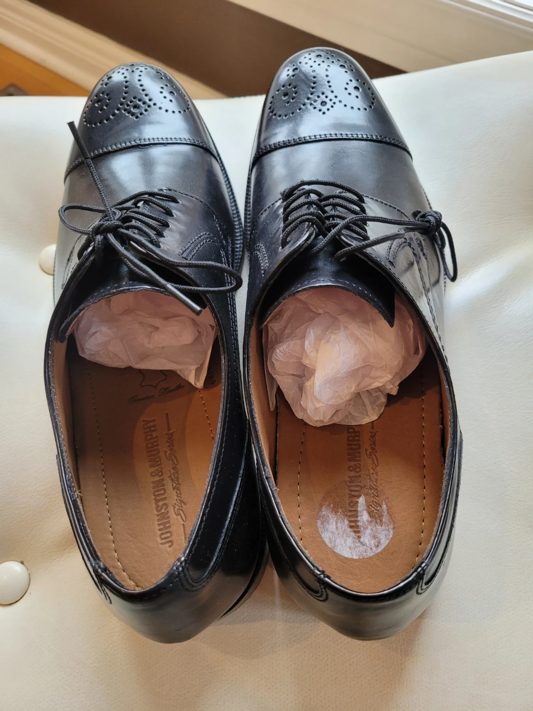 New Without Box Johnston & Murphy Men's Black Cap Toe Oxford - photo 5