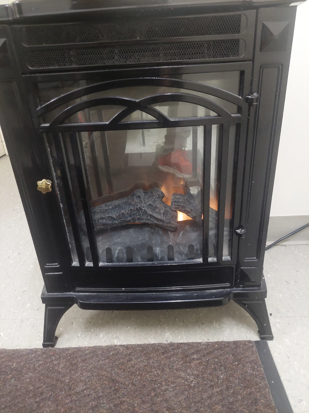Black Electric Fireplace