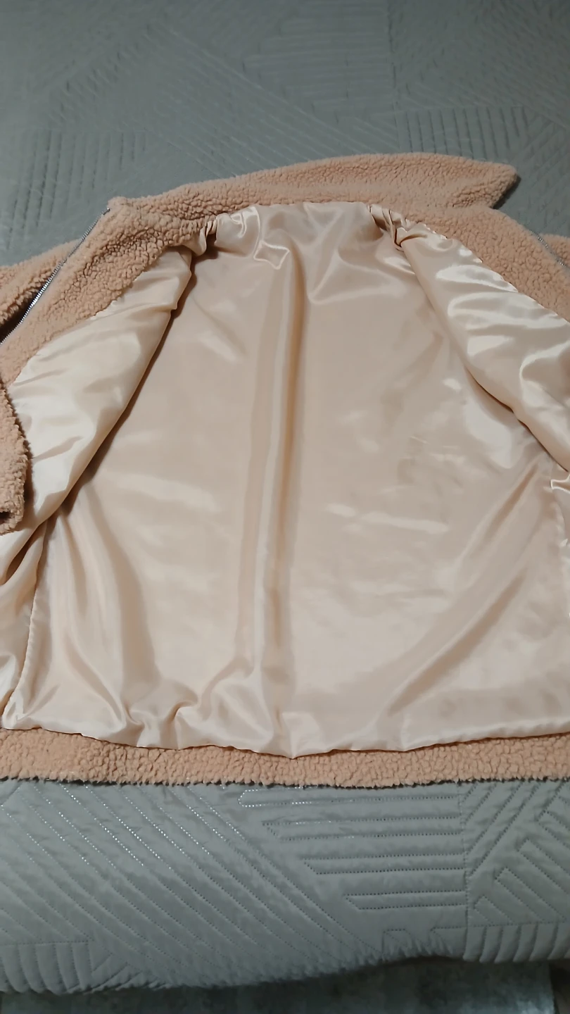 Like New Tan Teddy Jacket, Lined - photo 3