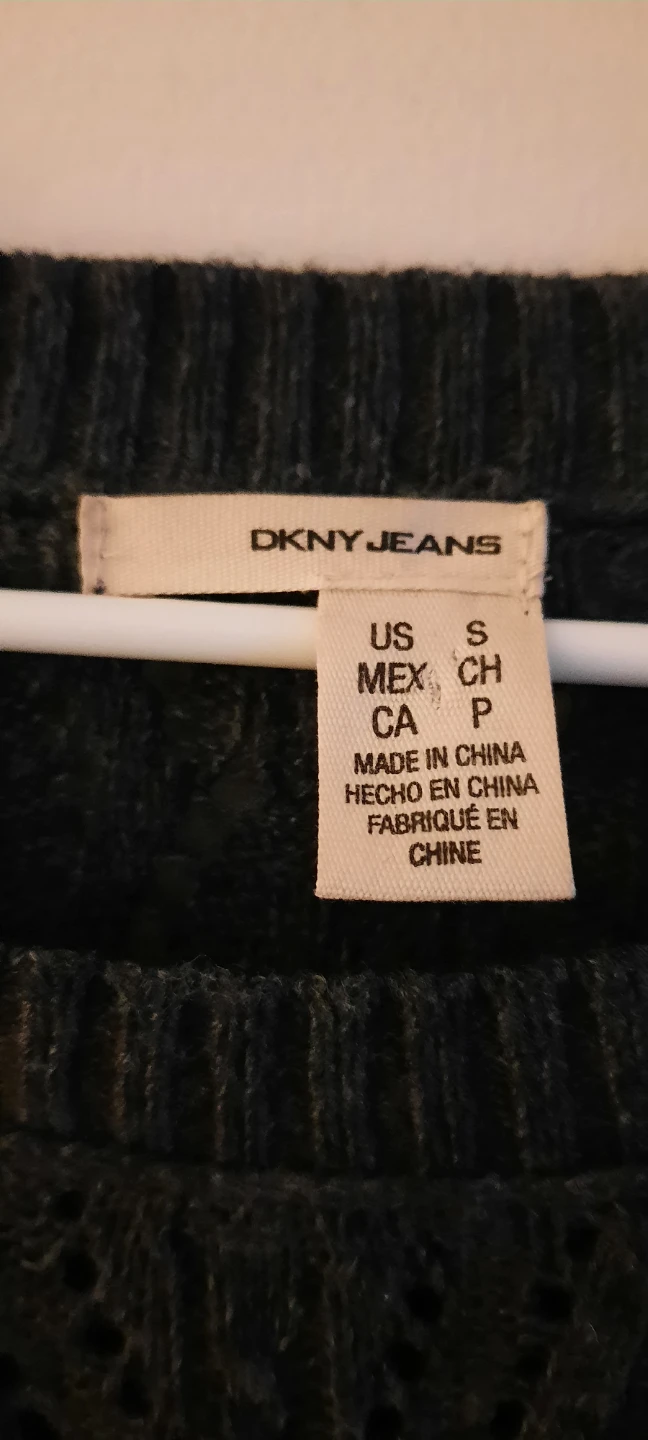 DKNY Jeans Women's Small Cable Knit Sweater - Dark Grey - photo 2