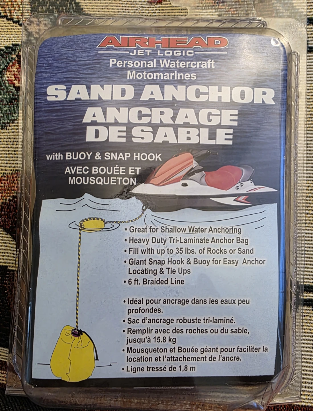 Airhead Jet Logic Sand Anchor w/ Buoy & Snap Hook