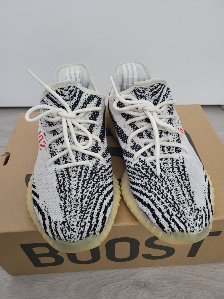 authentic yeezy 350 zebra, sz 9 - photo 2