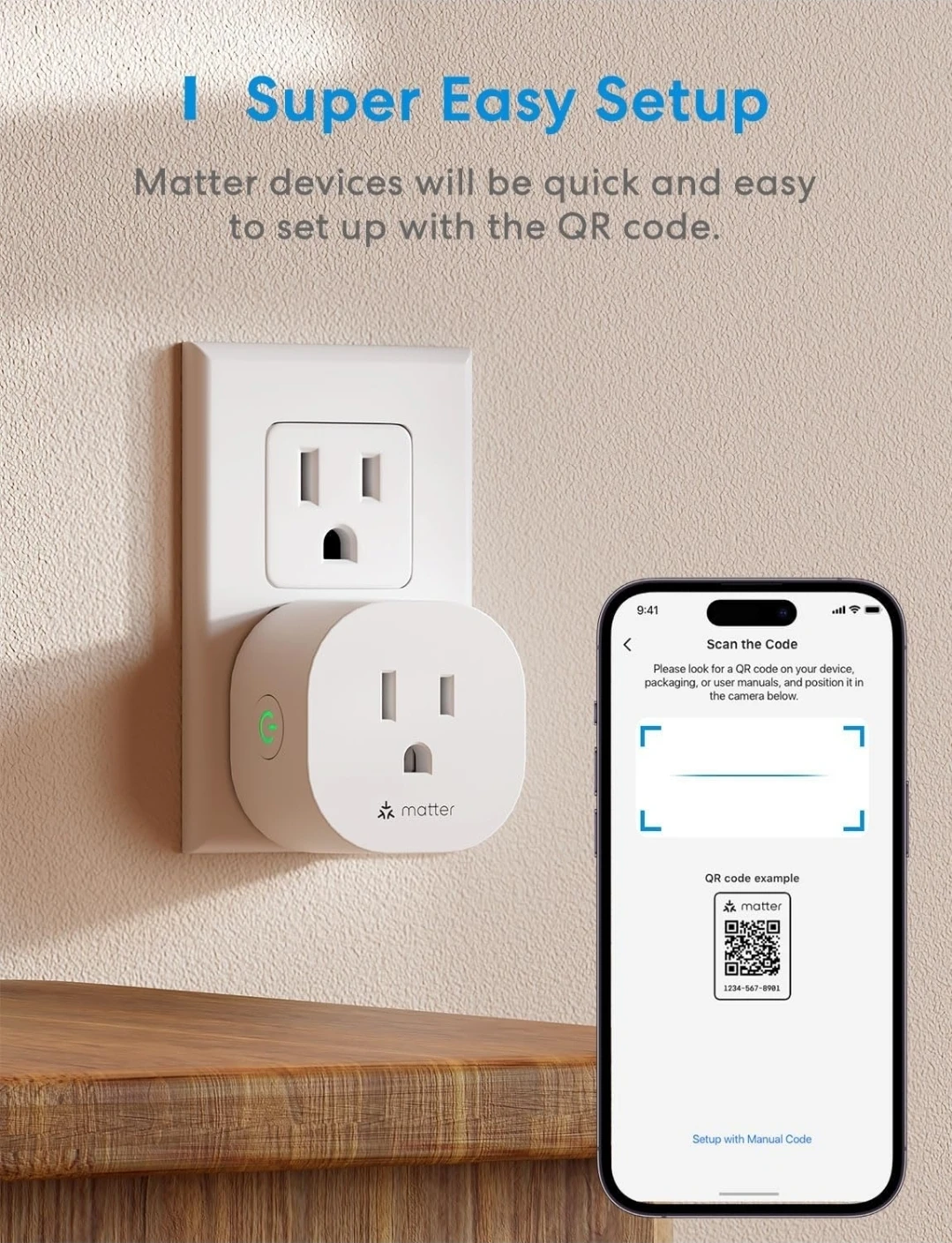 Meross Matter Smart Plug Mini 2-Pack Apple HomeKit Alexa Google - photo 4