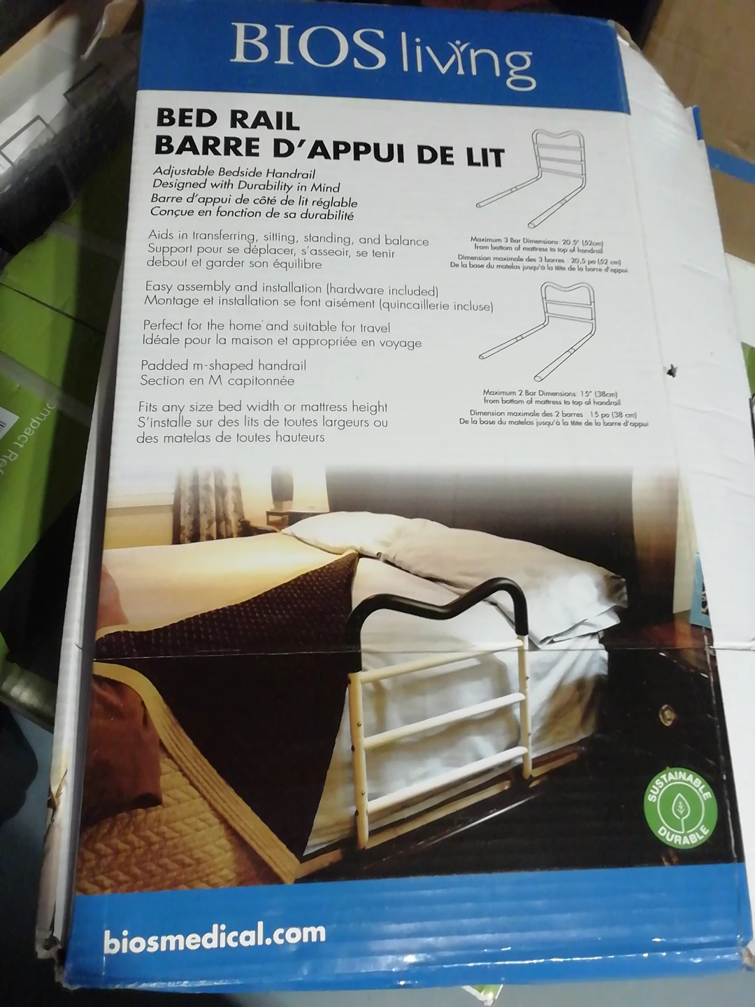 BIOS living Adjustable Bed Rail