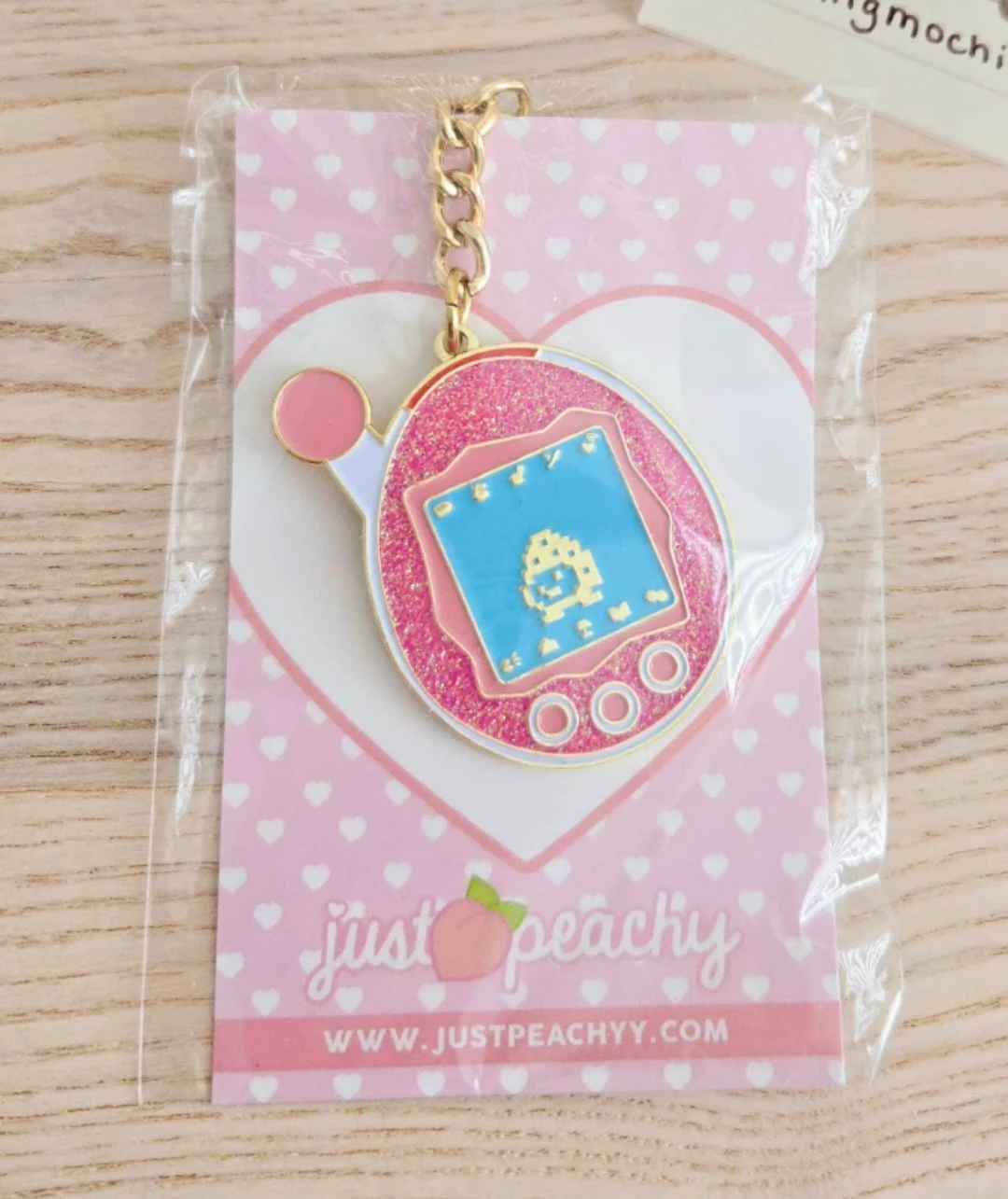 Pink Tamagotchi Keychain