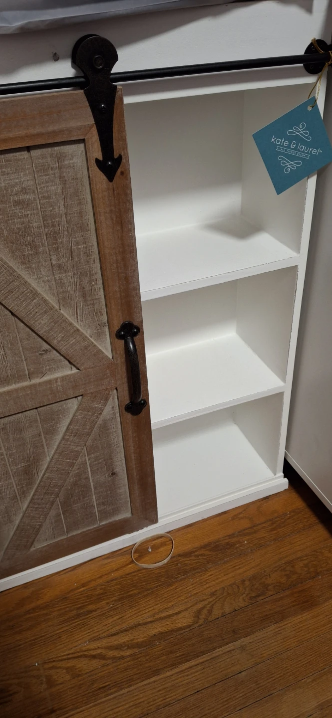 Kate & Laurel Sliding Barn Door Storage Cabinet - photo 2