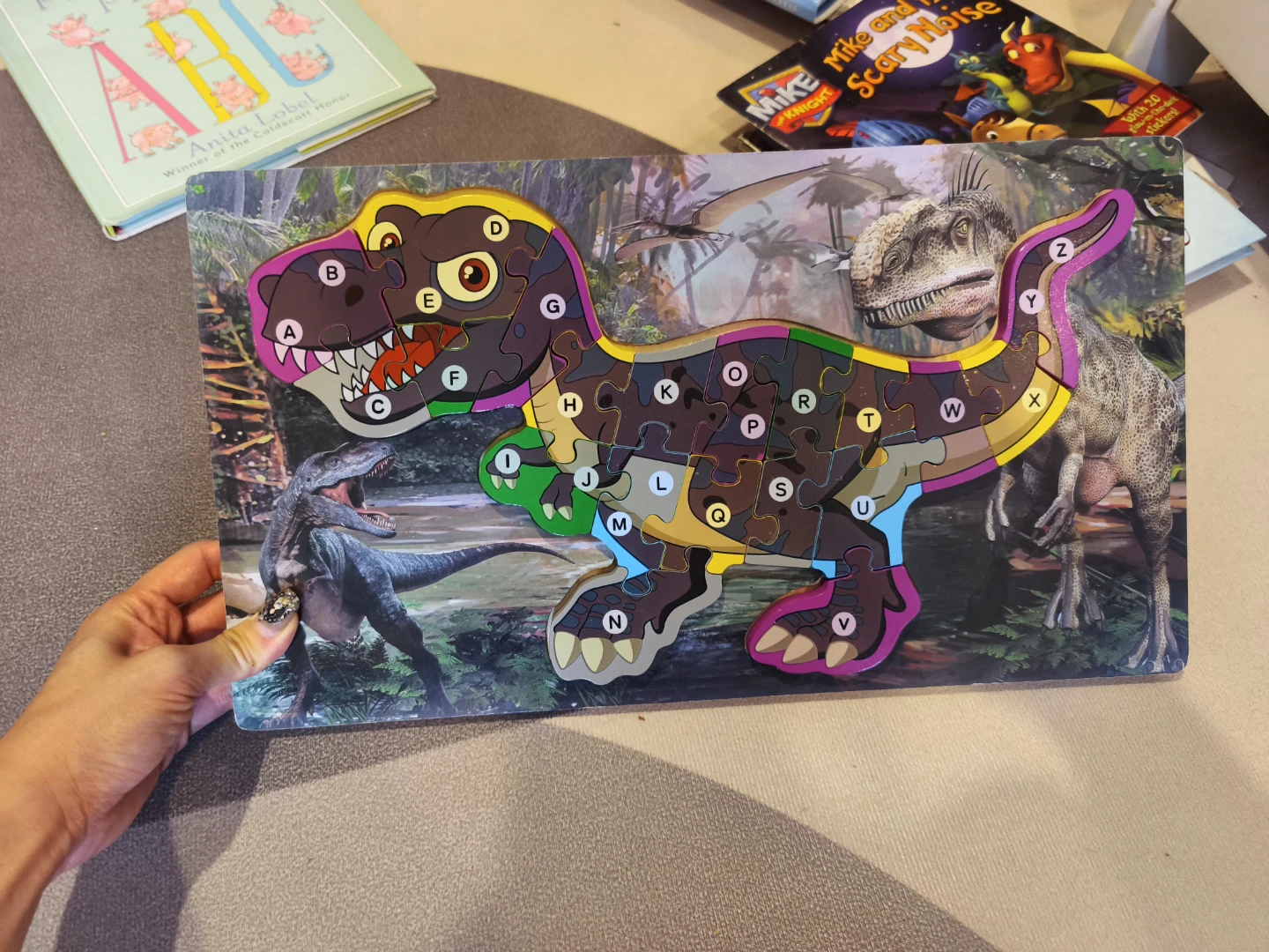 Dinosaur Chunky Puzzle with Letters🥕